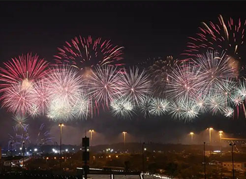 滦平县焰火晚会